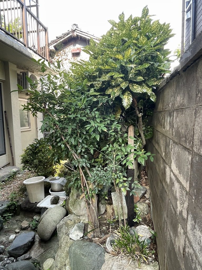 庭じまい ブロック塀解体 補強 狭小地 狭い土地