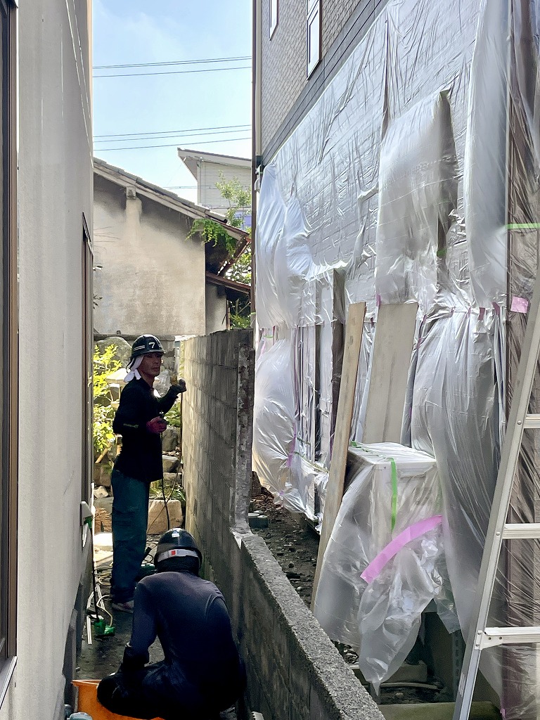 庭じまい ブロック塀解体 補強 狭小地 狭い土地